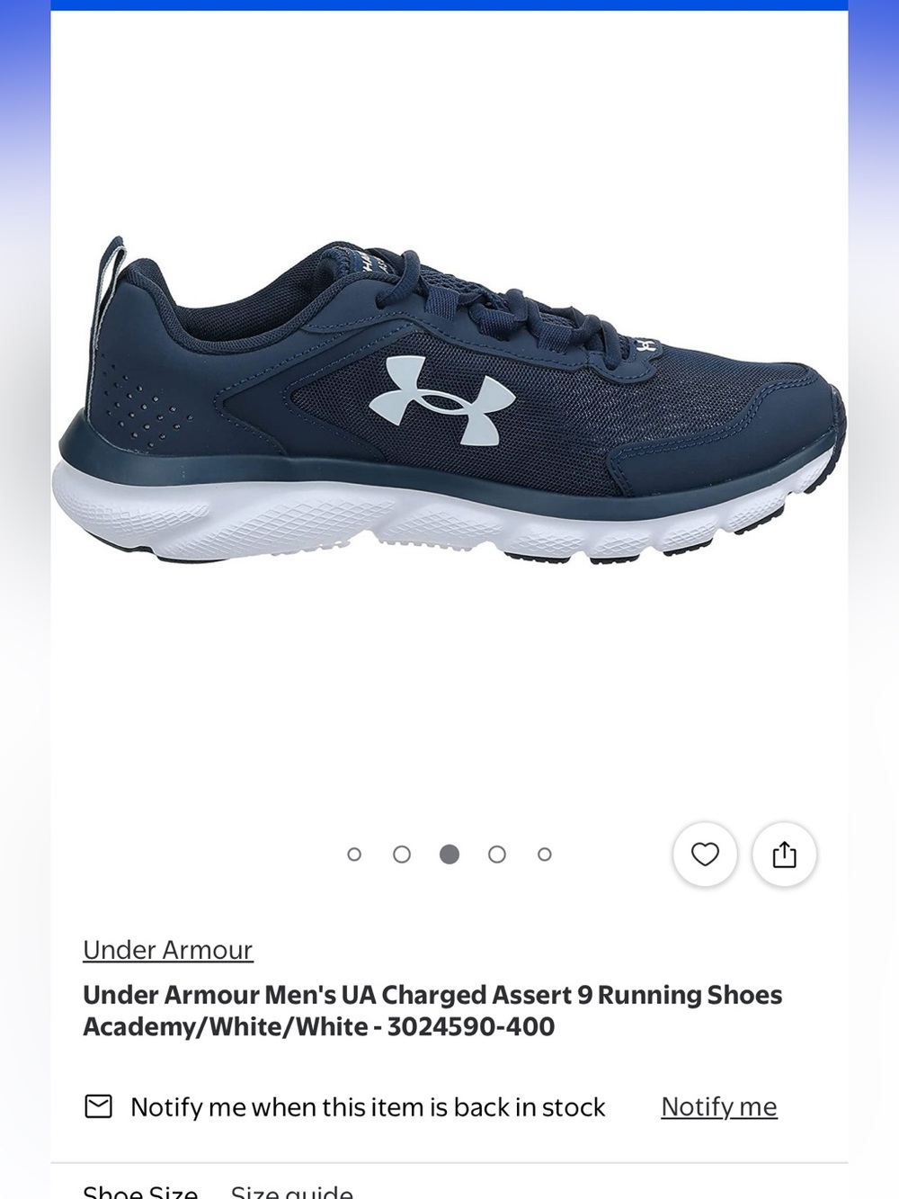 Under Armour Men’s Navy Blue Athletic Training Shoes - Picture 2 of 9